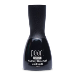 Bază gumată Pearl Nails Gummy Base Gold Nude 15ml - imagine 1