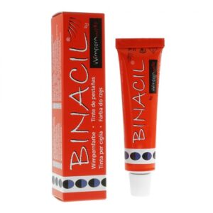 Vopsea de gene și sprâncene Binacil Negru Albăstrui– 15ml - imagine 1