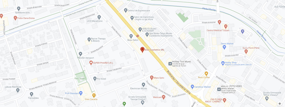 harta google map elixir cosmetics targu mures Contact